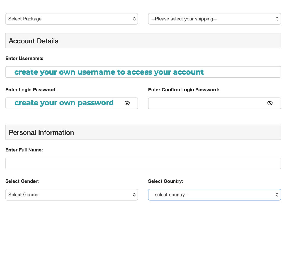Blossom Application Form